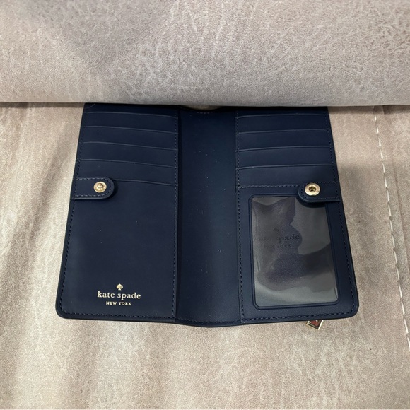 NEW: Kate Spade Blue Floral Wallet and Card Holder - Picture 5 of 7